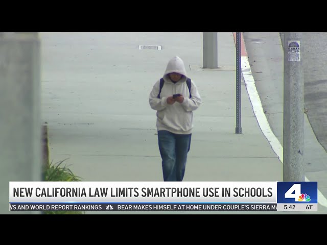 ⁣New California law limits smartphone use in schools