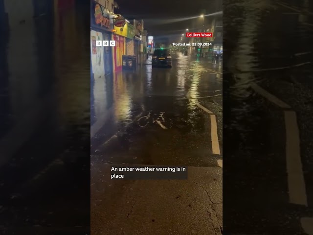 ⁣London hit by heavy rain and floods ️