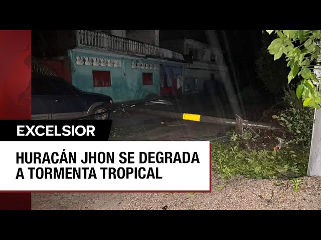 ⁣Huracán John se degrada a tormenta tropical tras tocar tierra en Guerrero