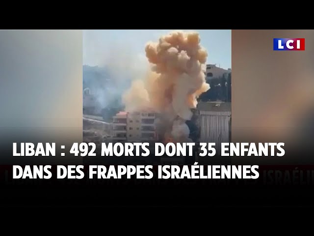 ⁣Liban : 492 morts dont 35 enfants dans des frappes israéliennes