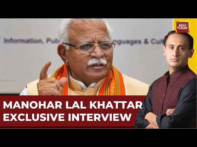 ⁣Live: Manohar Lal Khattar Exclusive Interview with Rahul Kanwal | Haryana Elections 2024 | NewsTrack