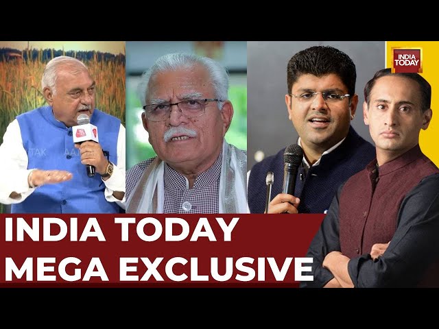 News Track With Rahul Kanwal: Bhupinder Hooda, Manohar Lal Khattar & Dushyant Chautala | Exclusi