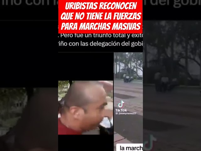 ⁣URIBISTAS RECONOCEN QUE NO TIENE LA FUERZAS PARA MARCHAS MASIVAS