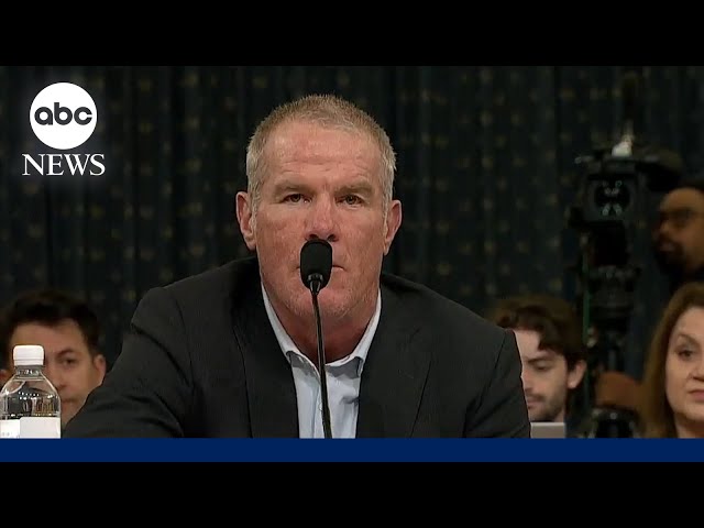 ⁣NFL Hall of Famer Brett Favre reveals Parkinson's diagnosis in testimony during House hearing