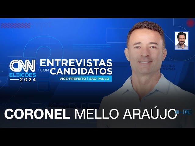 ⁣Coronel Mello Araújo (PL) | CNN Eleições: entrevistas com vices - São Paulo