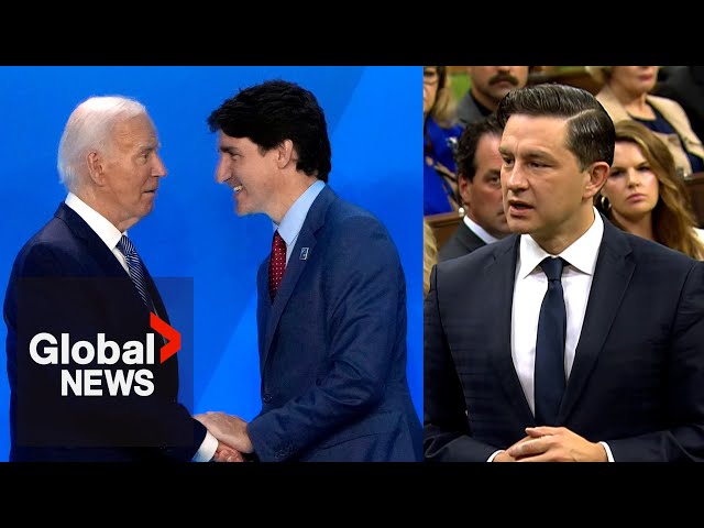 ⁣Poilievre says Canada doesn't win US trade "tug of war" under Trudeau