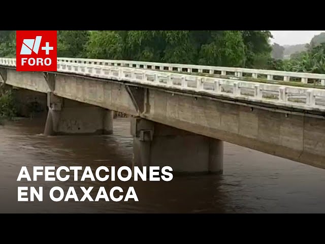 ⁣'John' deja carreteras afectadas y crecida de ríos en Puerto Escondido, Oaxaca - Las Notic