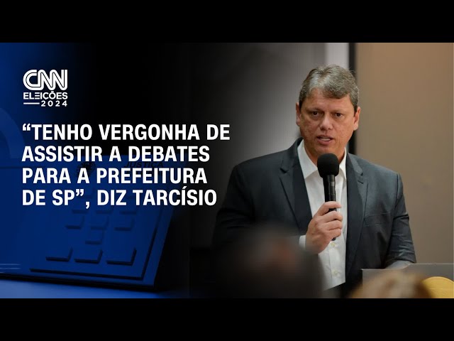 ⁣“Tenho vergonha de assistir a debates para a Prefeitura de SP”, diz Tarcísio | CNN ARENA