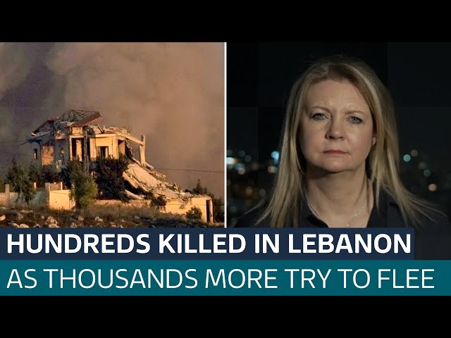 ⁣Hundreds dead and thousands flee after deadly Israeli strikes on Lebanon | ITV News