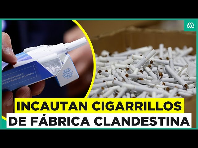 ⁣Desmantelan fábrica clandestina de cigarrillos en Pudahuel