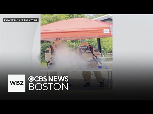 ⁣State Police members checked for injuries after explosion at fire academy