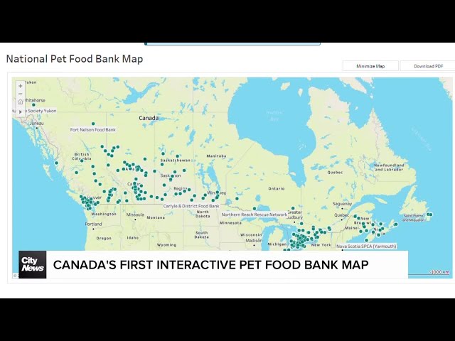 Canada's first pet food bank map