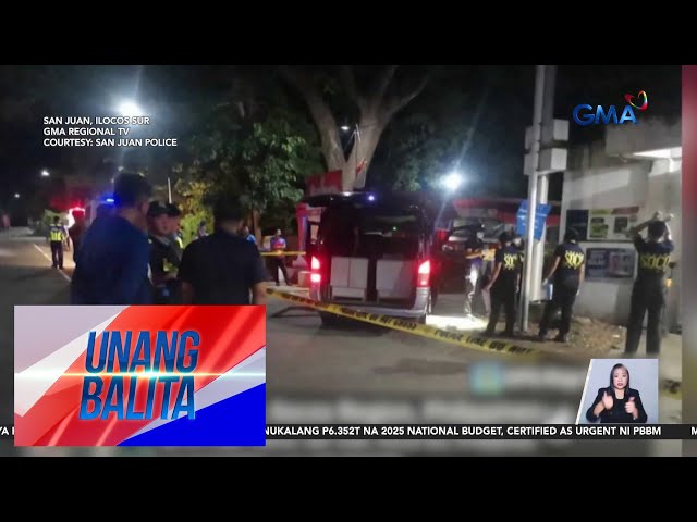 ⁣Barangay chairman at anak niya, patay nang pagbabarilin ng riding-in-tandem | Unang Balita