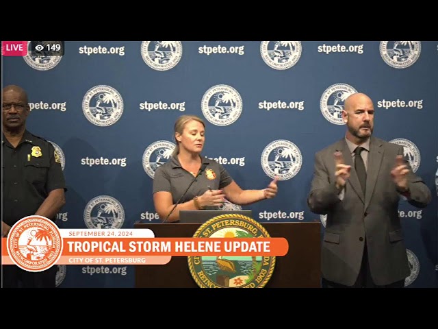 Tropical Storm Helene: St. Petersburg Mayor providing update ahead of storm