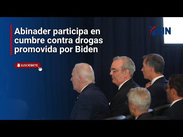 ⁣Abinader participa en cumbre contra drogas promovida por Biden