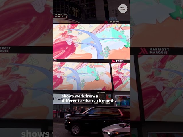 What happens when Time Square's ads turn off and transform into art #Shorts