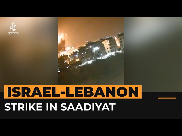 ⁣Video shows huge explosion from Israeli strike south of Beirut | AJ #Shorts