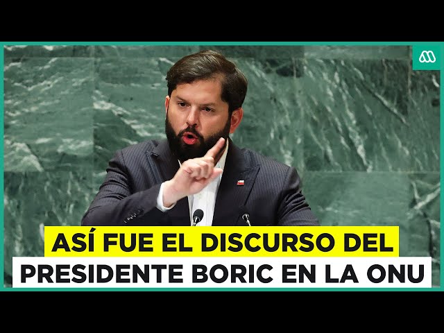 El discurso del presidente Boric en la Asamblea de la ONU