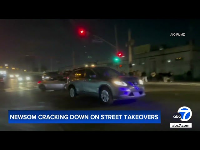 ⁣Gov. Newsom signs bills aimed at cracking down on street takeovers