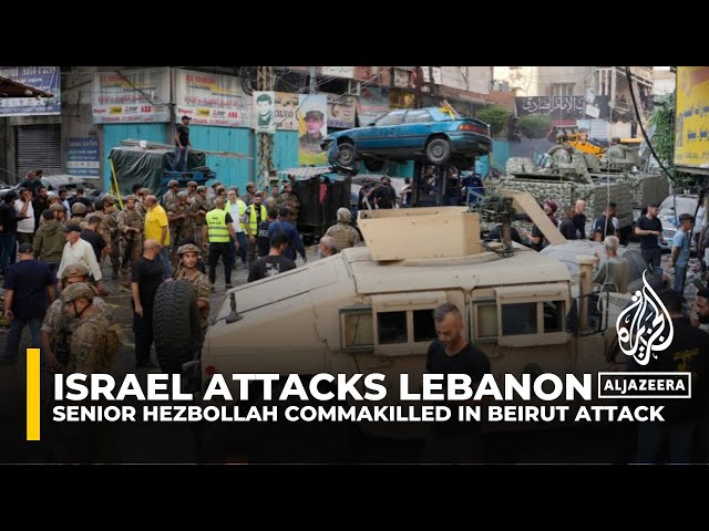 ⁣Israel attacks Lebanon: Hezbollah confirms killing of its commander in Beirut