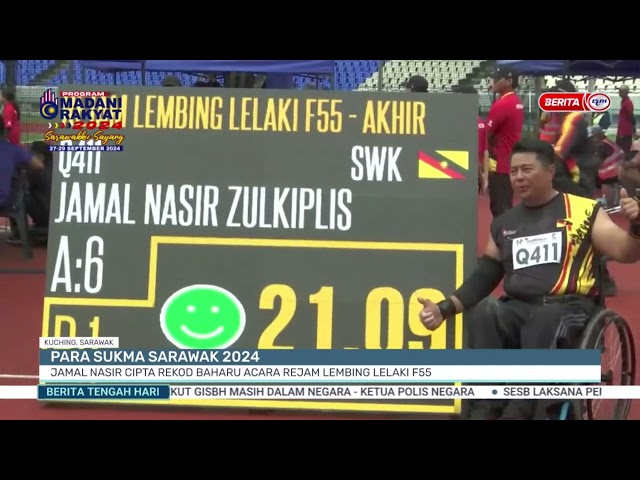 ⁣25 SEPT 2024 – BERITA TGH HARI – JAMAL NASIR CIPTA REKOD BAHARU ACARA REJAM LEMBING LELAKI F55