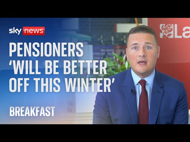 Pensioners 'will be better off this winter than they were last winter', Wes Streeting says