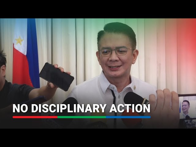 ⁣Zubiri at Cayetano, hindi kailangang patawan ng disciplinary action ayon sa Senate president