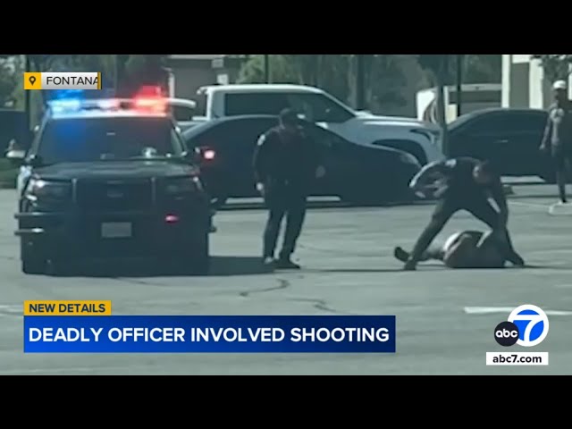 ⁣Man armed with pipe punched by officer in deadly Fontana police shooting