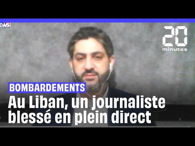 ⁣Au Liban, un journaliste blessé en plein direct par une frappe israélienne #shorts