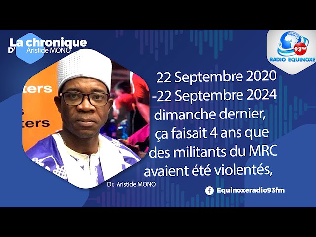 ⁣CHRONIQUE ARISTIDE MONO DU MERCREDI 25 SEPTEMBRE 2024 - ÉQUINOXE TV