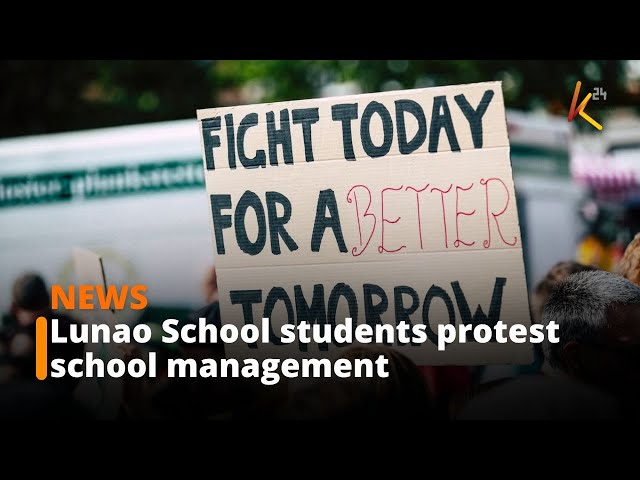 ⁣Students of Lunao Secondary School protest against the mismanagement of their school