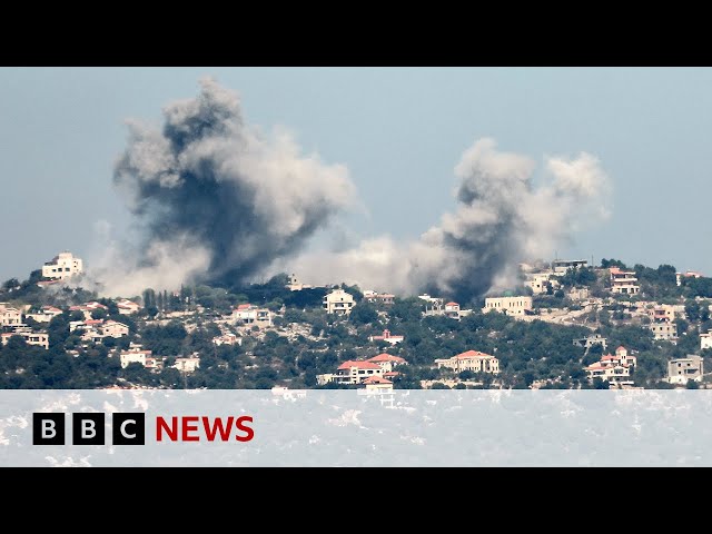 ⁣Israel carries out 'extensive' strikes in Lebanon as UK nationals told to leave | BBC News