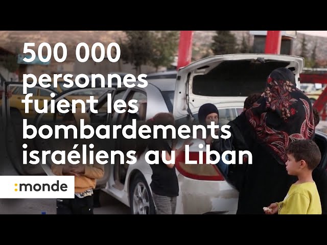 ⁣Au Liban, 500 000 personnes fuient les bombardements israéliens