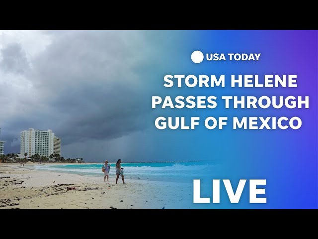 Watch live: Storm Helene heads north past Mexico's Gulf Coast