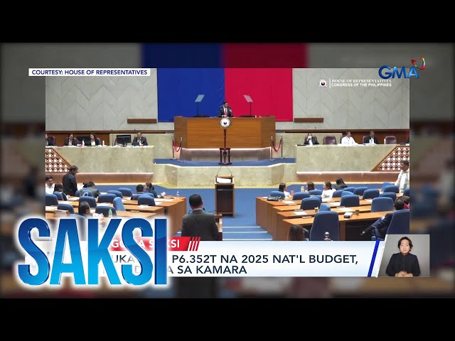 ⁣Panukalang P6.352T na 2025 national budget, aprubado na sa Kamara | Saksi