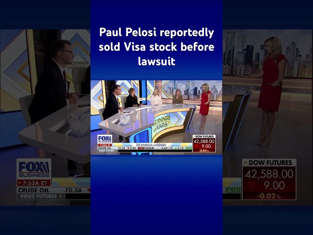 New report claims Paul Pelosi sold $500K of Visa stock before antitrust lawsuit #shorts