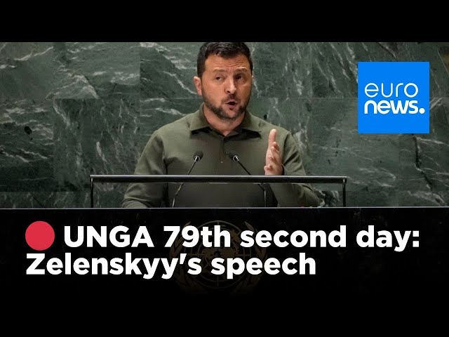 ⁣ LIVE - UNGA second day: Appearance of Zelenskyy and Macron | euronews 