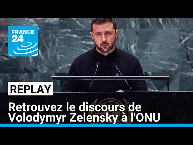 REPLAY - États-Unis : retrouvez le discours de Volodymyr Zelensky à l'ONU • FRANCE 24