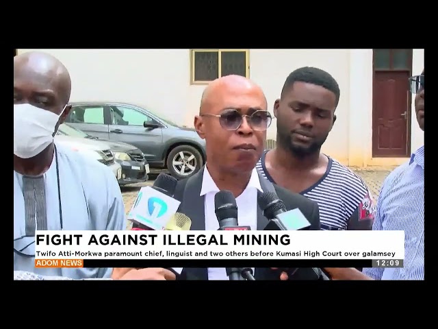 ⁣Twifo Atti-Morkwa paramount chief, linguist and two others before Kumasi High Court over galamsey.