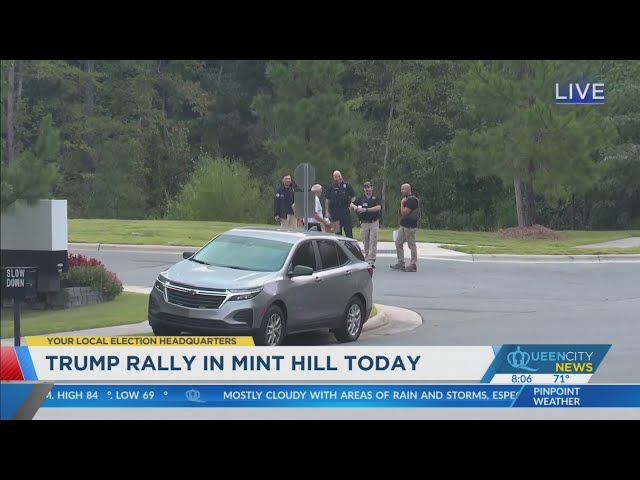 ⁣Former President Trump in Mint Hill on Wednesday