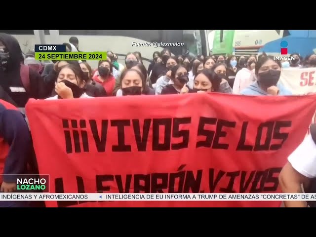 Ayotzinapa: Se registran manifestaciones en las inmediaciones del Senado de la República