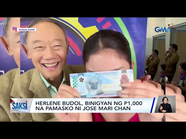 ⁣Herlene Budol, binigyan ng P1,000 na Pamasko ni Jose Mari Chan | Saksi