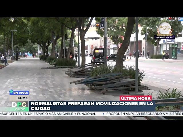 ⁣Normalistas preparan movilizaciones en la CDMX