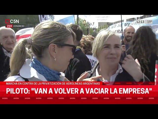 ⁣MARCHA CONTRA la PRIVATIZACIÓN de AEROLÍNEAS: el TESTIMONIO de los TRABAJADORES