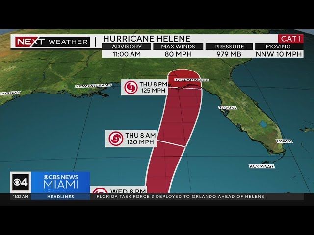 Tracking Hurricane Helene 9/25/2024 11AM