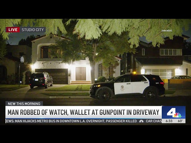 ⁣Man robbed of watch, wallet at gunpoint in driveway