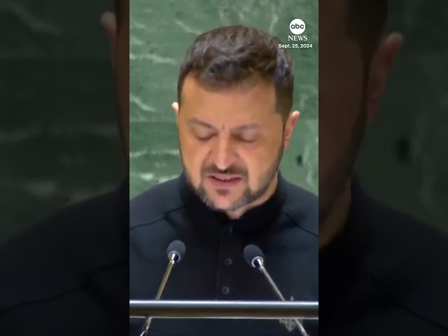 ⁣Ukrainian Pres. Zelenskyy speaks at UN General Assembly