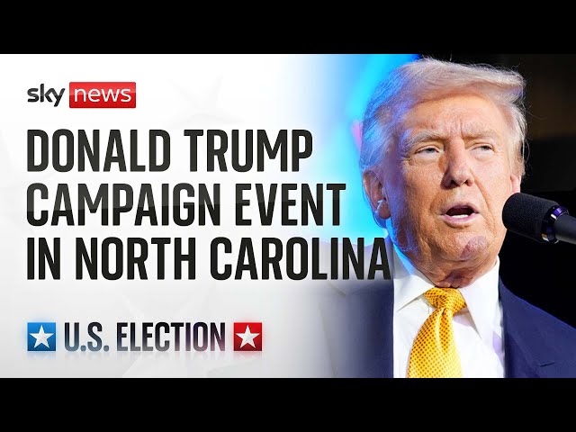 ⁣Watch live: Donald Trump attends a campaign event in North Carolina