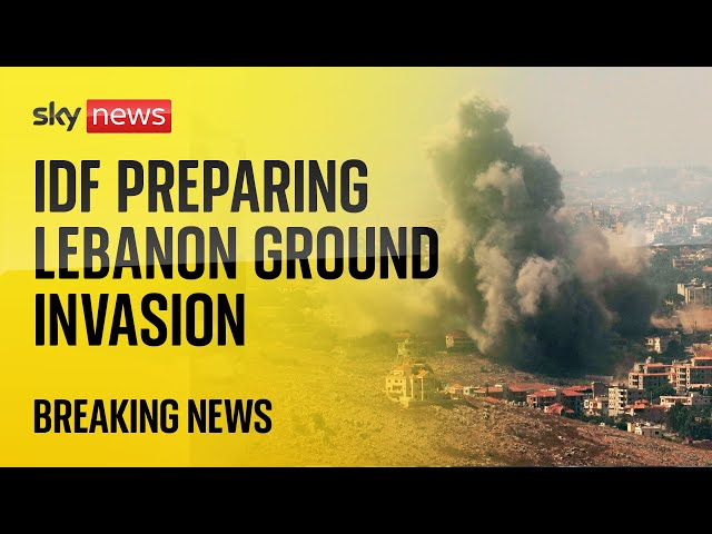 ⁣Israel Defence Forces says its preparing for 'possible' ground invasion in Lebanon