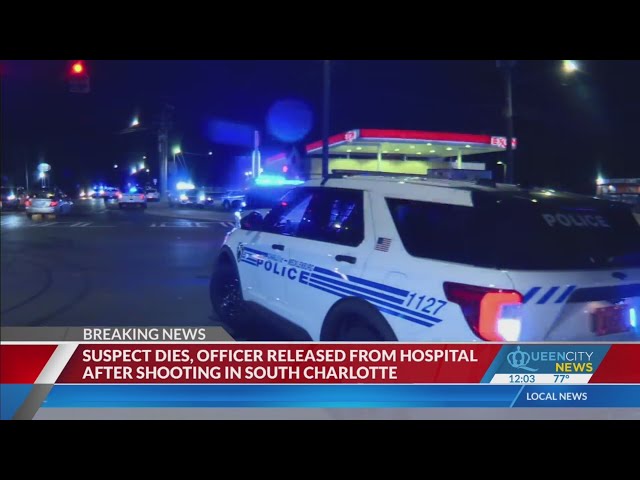 Suspect dies, CMPD officer recovering after shooting